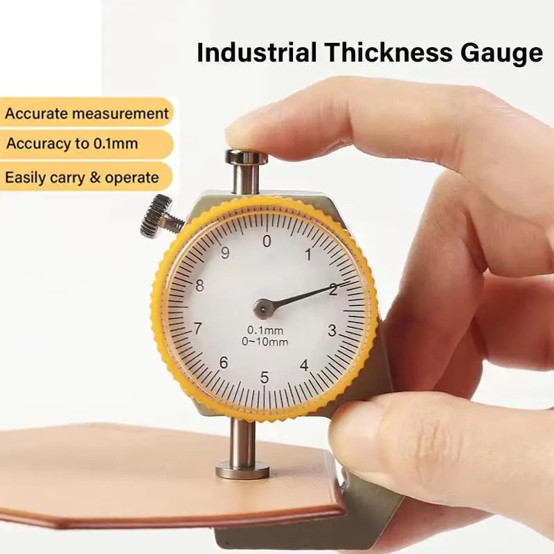 Leather Thickness Gauge Measuring Tools 0- Dial Paper Meter Tester Qme