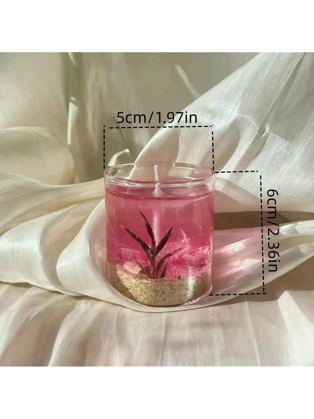 Box Crystal Cup Jelly Scented Candle Ocean Life Series Random Qme pink