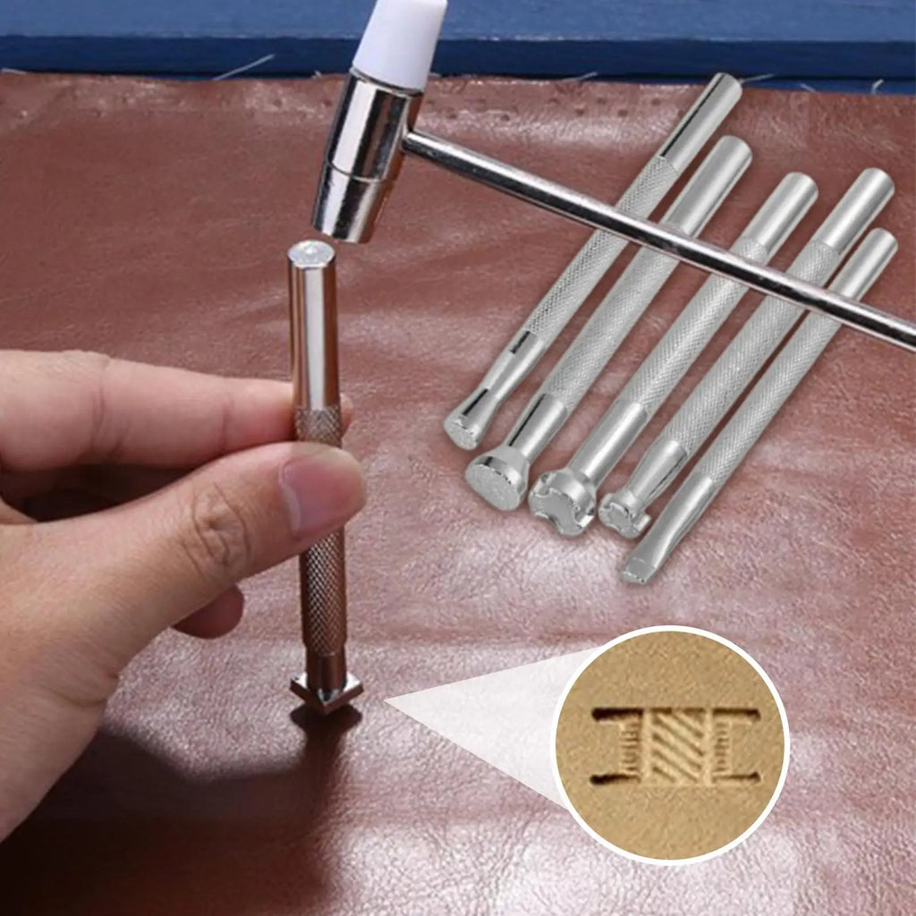 Leather Stamping Tools Embosser Stamp Punch 6 Leatherworking Saddle Qme