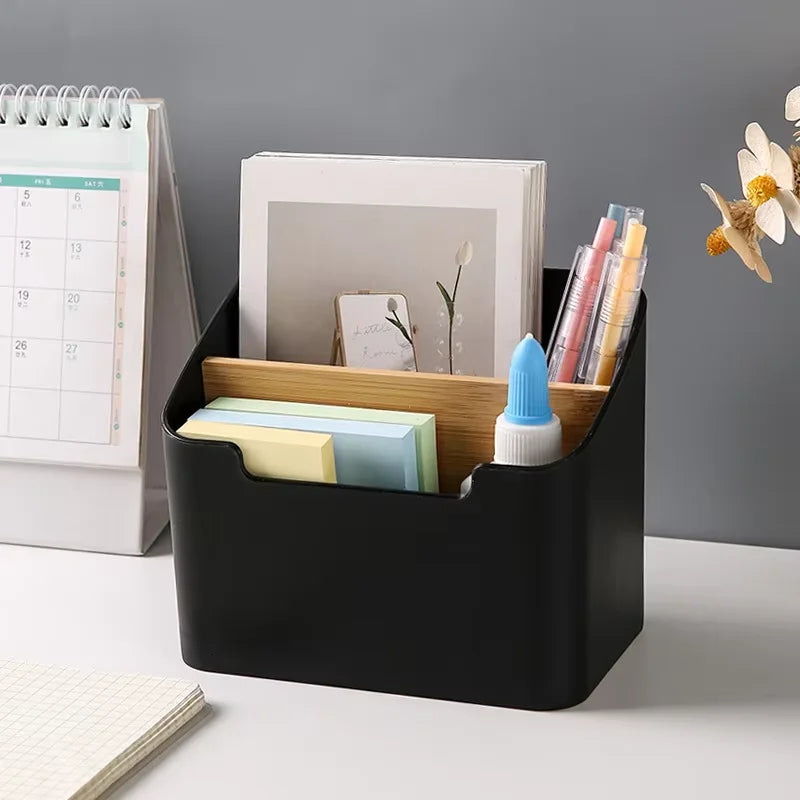 Multi-function Storage Box TV Air Conditioner Remote Control Organizer Practical Tissue Box Home Cosmetic Storage Box Qme BLACK