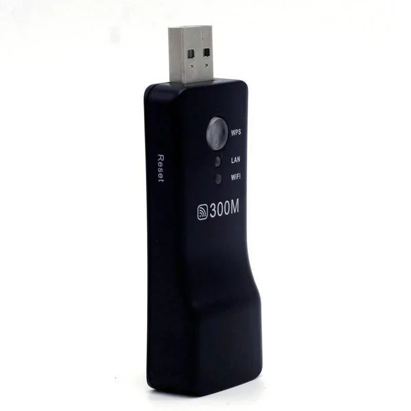 WiFi Dongle USB Wireless Lan Adapter for Smart TV, Blu-ray Player WiFi Range Extender M300 Qme