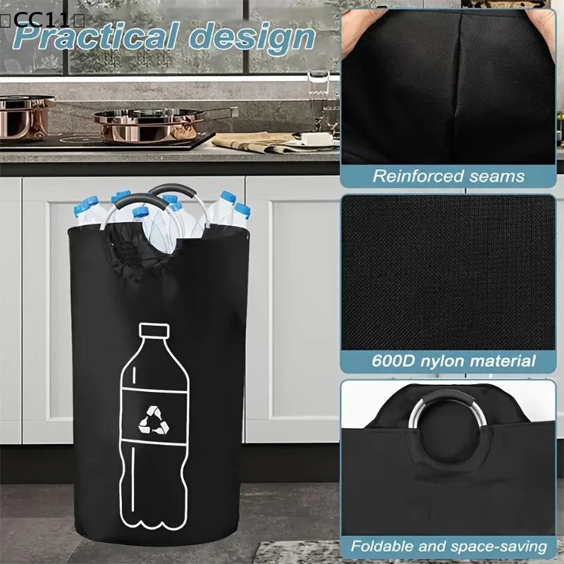 Empty Bottle Storage Basket Folding Kitchen Wastewater Collector Bag Qme