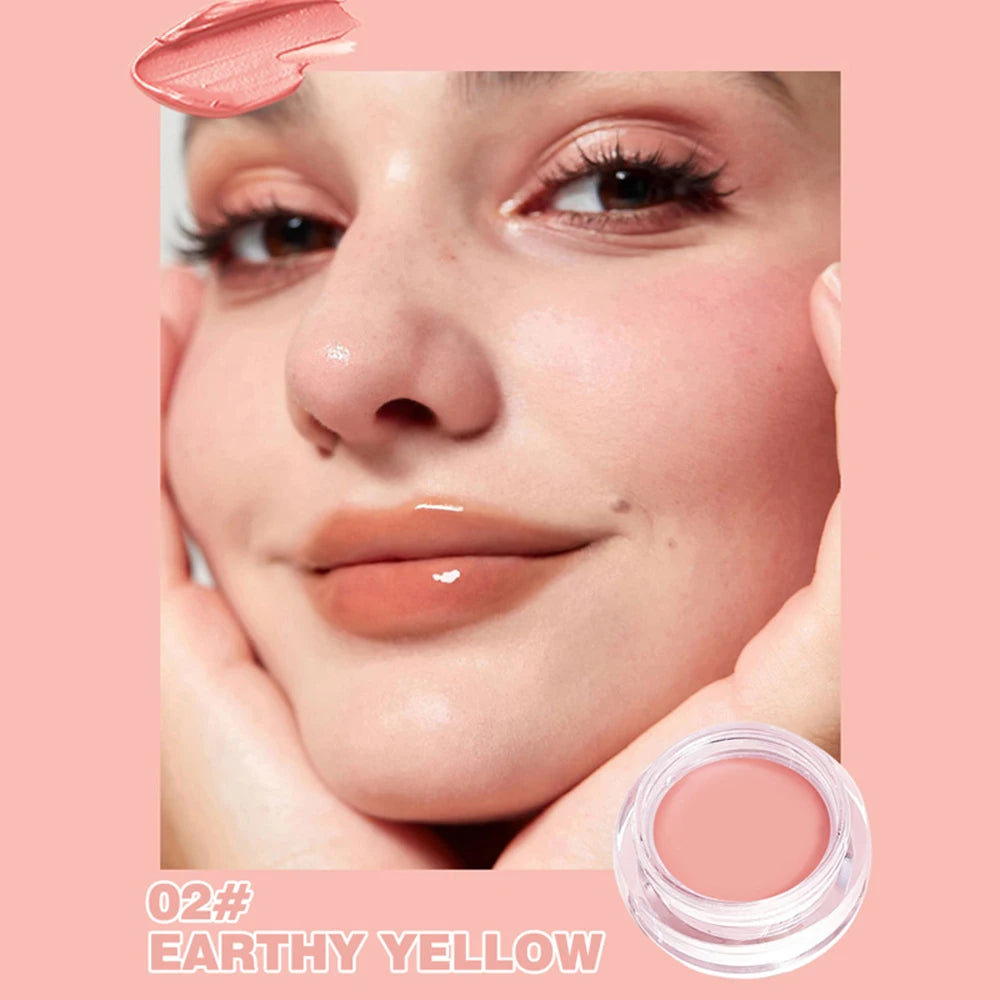 Waterproof Durable Powder Blusher Light Not Dry Suitable All Skin Qme 02 EARTHY YELLOW