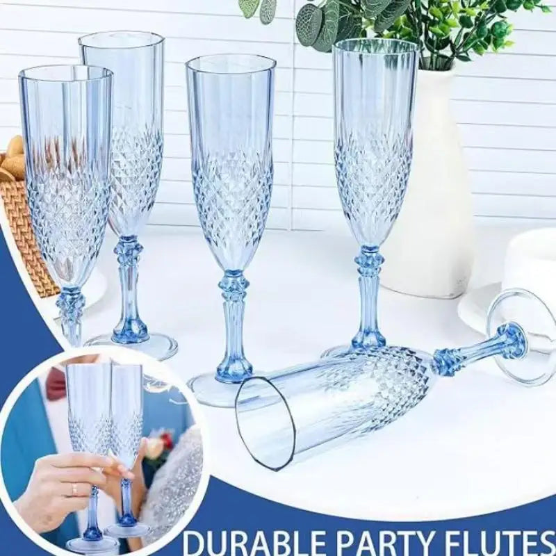 Transparent Champagne Goblet Legged Wine Glasses Cocktail Red Brandy Qme