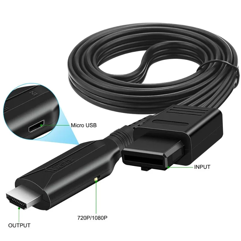 1PCS N64 to HDMI Converter HD Video Adapter for N64 Game Console Qme