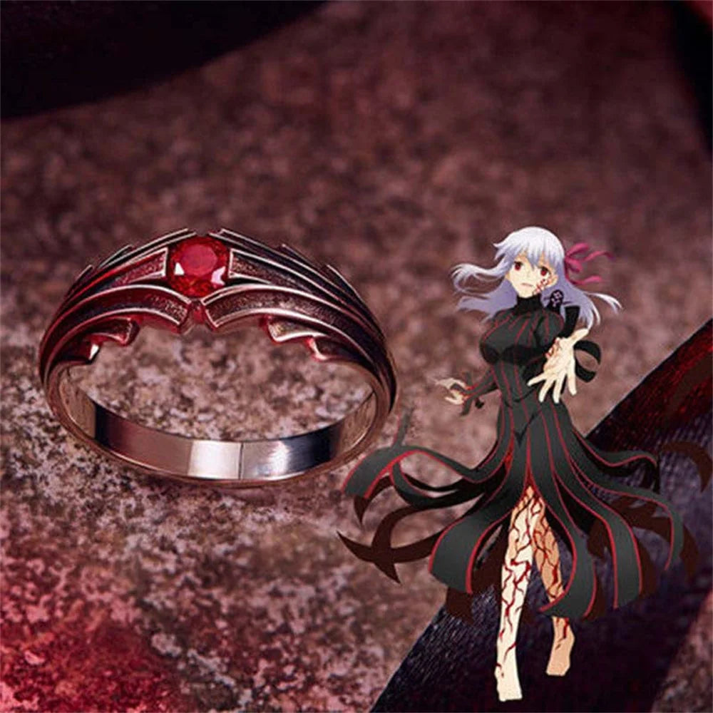 New Fate Stay Night Dark Animation Ruby Ring Daily Anime Cosplay Jewelry Accessories Qme