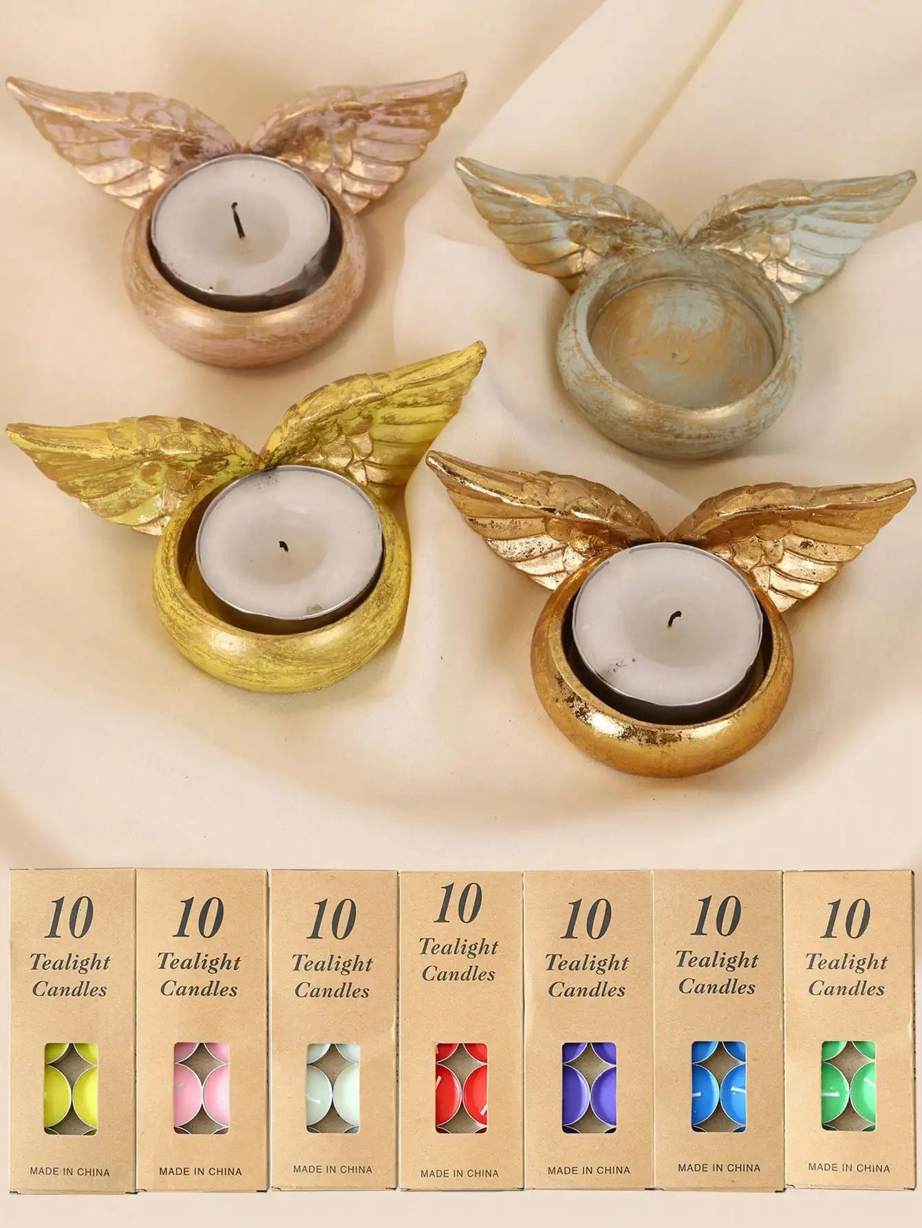 Creative Retro Vintage Resin Crafts Ornaments Home Circular Wing Qme