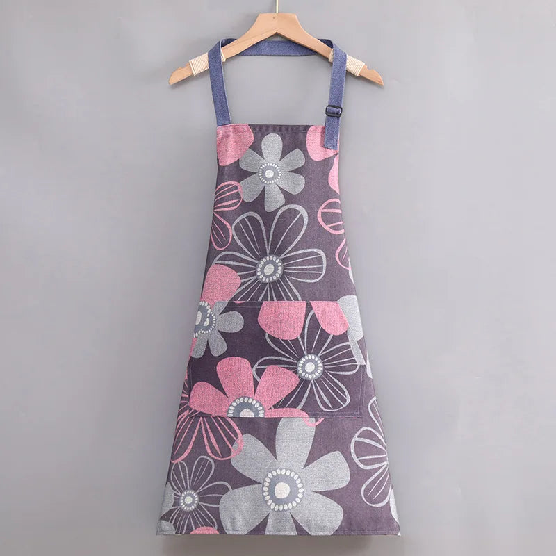 Cartoon Sunflower Apron, Summer Thin, Adjustable Strap Women'S Sleeveless Kitchen Apron Home Kitchen Clean Qme