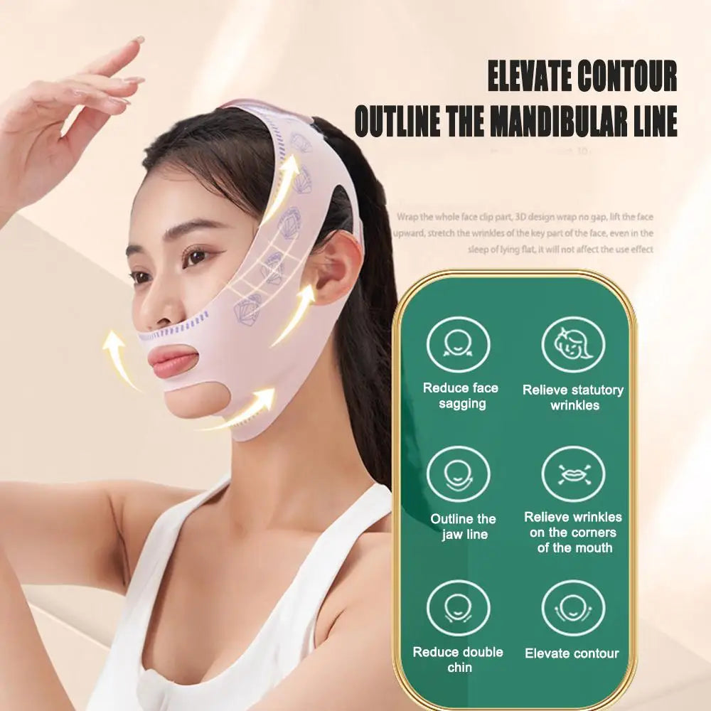 New Design Chin Up Mask V Line Shaping Face Masks Face Sculpting Sleep Mask Facial Slimming Strap Face Lifting Belt Qme