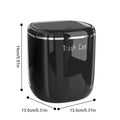 Mini Desk Trash Can 2.6L Mini Waste Bin Basket Makeup Tabletop Trash Can for Bathroom Kitchen Bedroom Dorm Room Car Indoor Qme Black