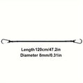 Elastic Ropes with Hooks 30/60/90/120/150cm Stretch Elastic Ropes 8mm Bungee Cords with Hooks Lightweight Bikes Tie Car Luggage Qme Black