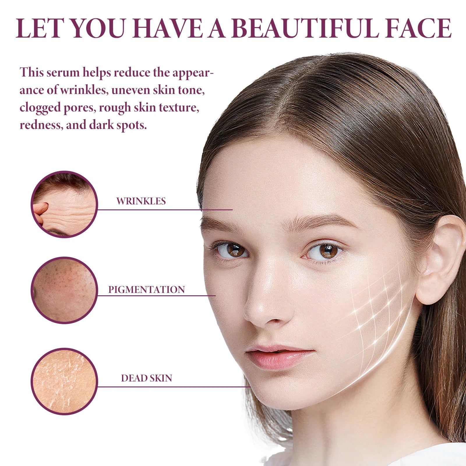 Glycolic Acid 10% Toning Solution Fade Fine Lines Firming Face Serum Improve Facial Dryness Redness Glycolic Acid Repair Essence Qme