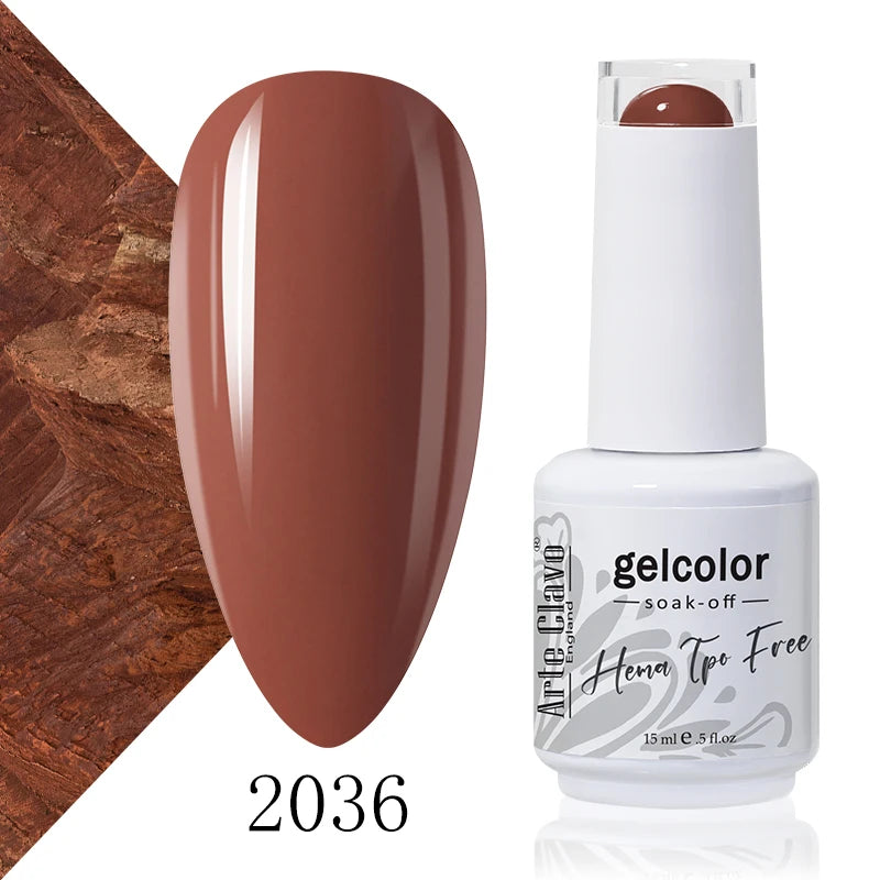 Arte Clavo Gel Nail Polish HEMA TPO Gorgeous Soak Off UV LED Semi Qme 2036