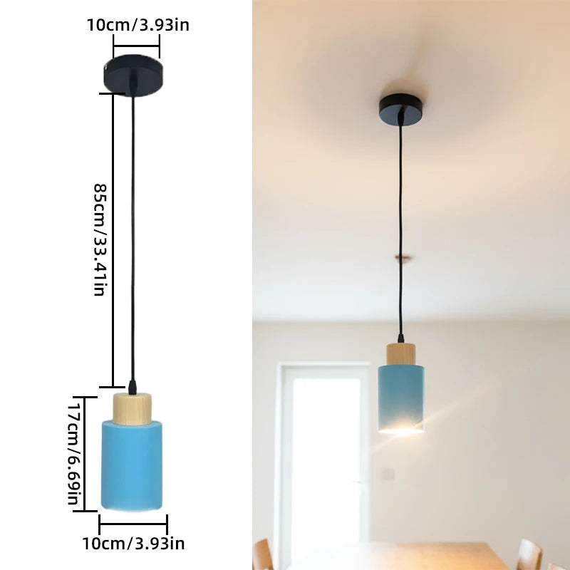 Minimalist Chandelier Bedroom Bedside Lamp Modern Nordic Restaurant Ssingle Head Small Chandelier Bar Counter Small Chandelier Qme Blue