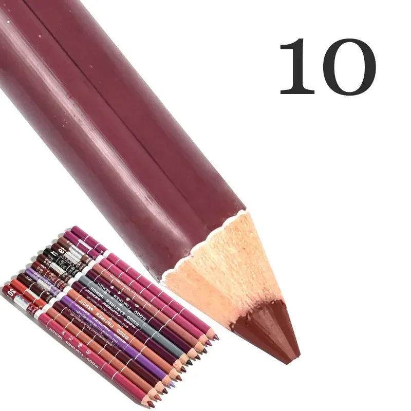 28Color Antifouling Lip Liner Professional Lipstick Pen Precise Waterproof Lip Outline Pencil Lip Makeup Lasting Eyeliner Creamy Qme 10