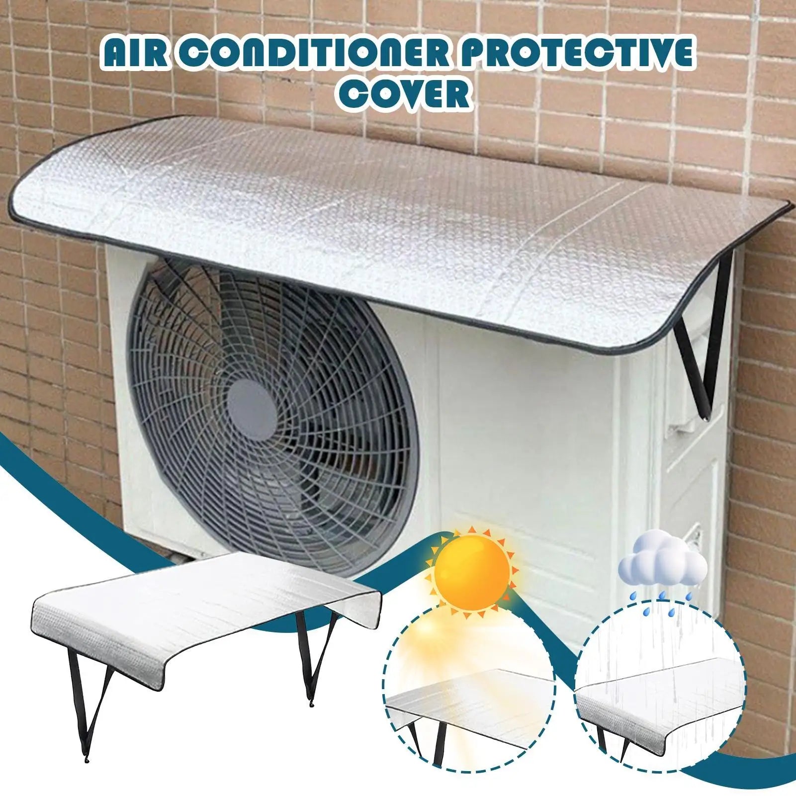 Air Conditioner Covers for Outside Units Waterproof Air Conditioner Guard Waterproof AC Condenser Compressor Sun Shade for Qme