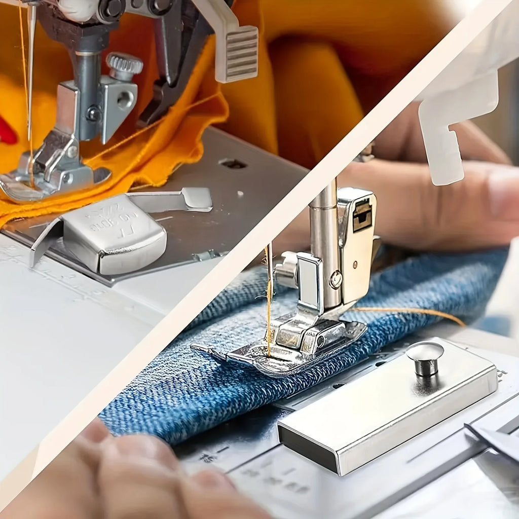 Sewing Machine Magnetic Seam Guide, Strong Magnet Positioning Set for Domestic , Adaptable for Various Fabric Thicknesses Qme