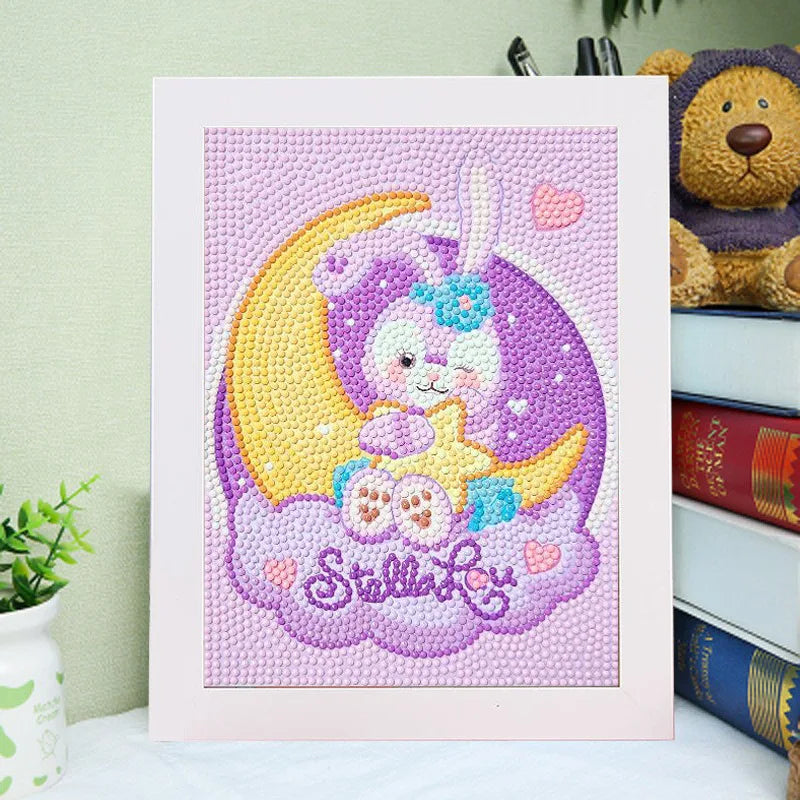 Hello Kitty Kuromi Diamond Painting DIY Craft Kit with Frame Cartoon Diamond Painting for Students Diamond Painting Gift Qme 20