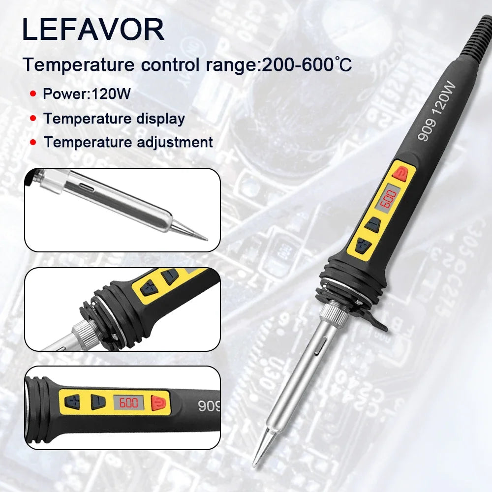 100W 120W 150W Digital Soldering Iron Repair Welding Tool Calibration Qme