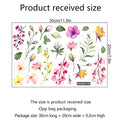 Floral Mirror Stickers Flower Wall Decals Peel Stick Room Aesthetic Qme onesize