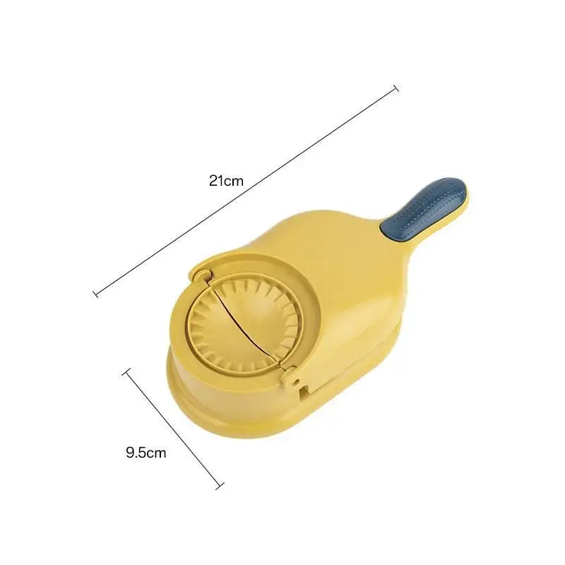 2-in-1 Press Dumpling Maker Dough Wrapper Mold Creation Kitchen Qme yellow