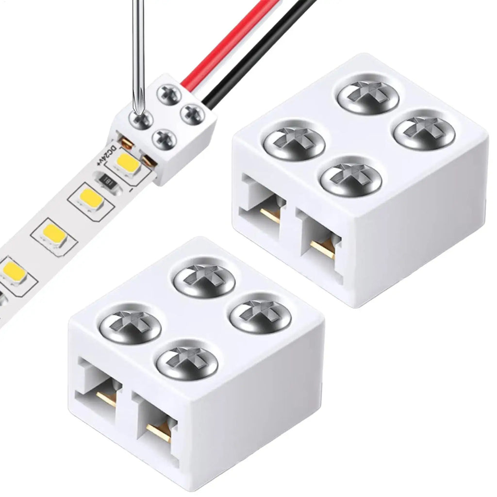 LED Light Strip Connectors Solid 8mm LED Light Connectors Easy-to-Use LED Connector Versatile LED Strip Light Connectors For 5V Qme