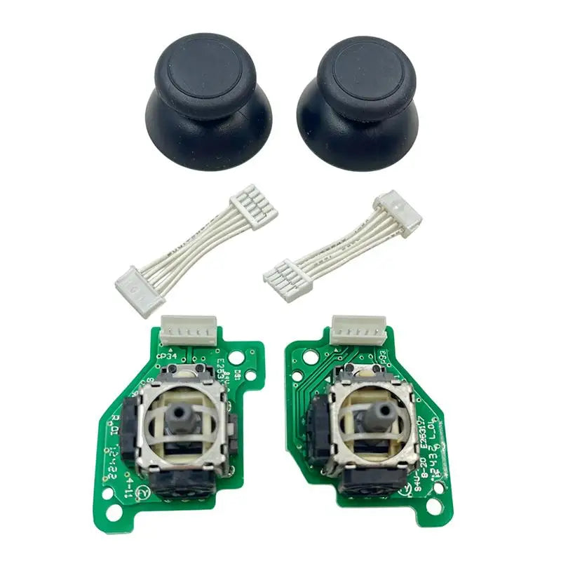 1 2 Left Right Joystick Rocker Wii U 3D Analog Stick Replacement Qme black color set