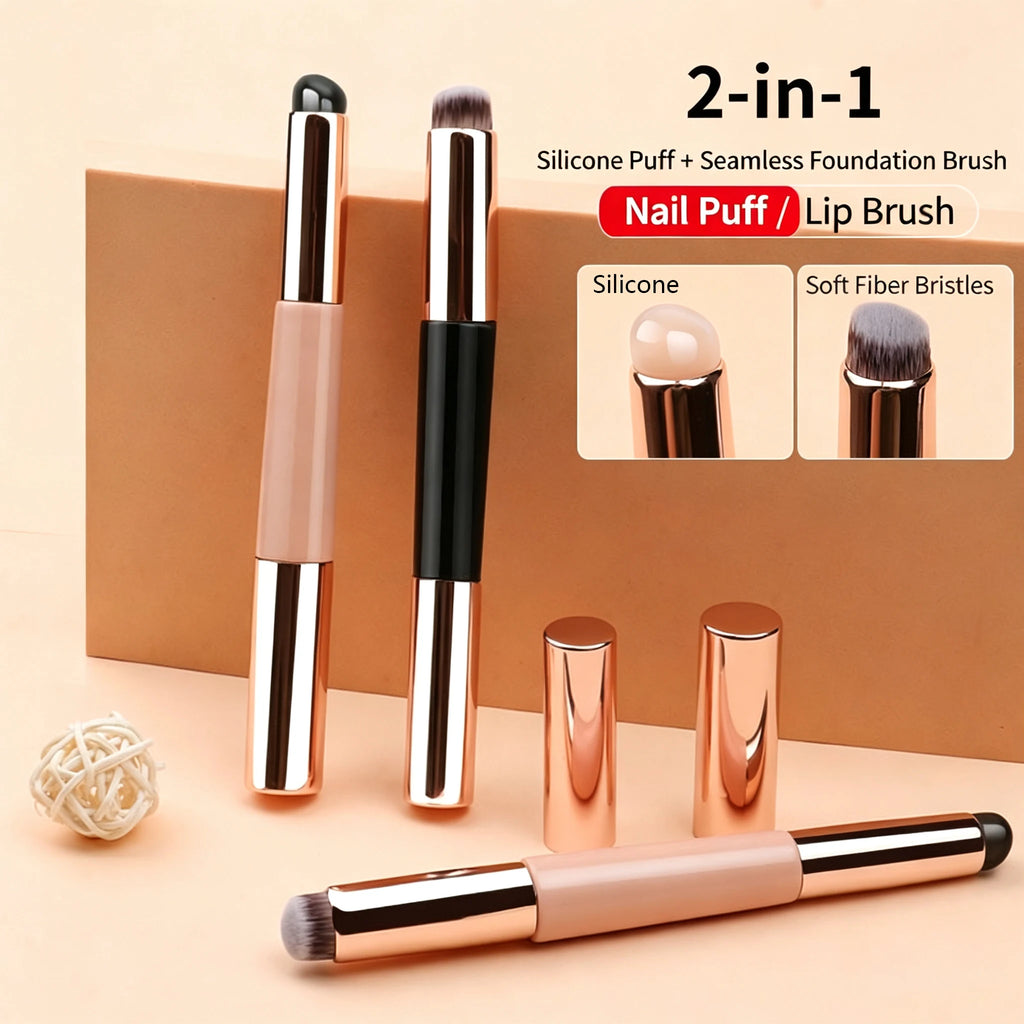 Double-headed Silicone Lip Brush 2-in-1 Multi-functional Concealer Qme