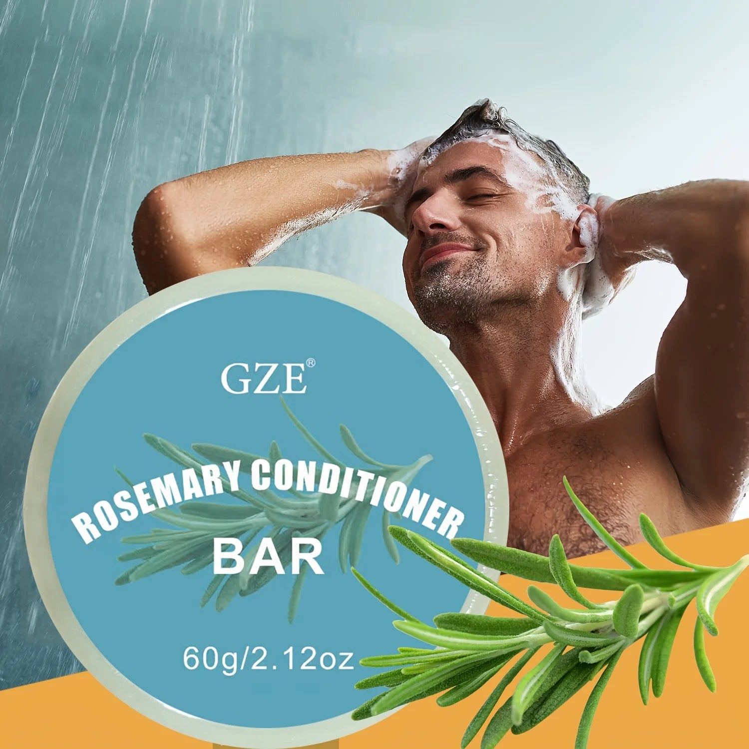 GZE ROSEMARY CONDITIONER BAR Volumizing, Conditioning Builds Full Healthy-Looking Volume in Thin, Limp, Lifeless Hair Qme