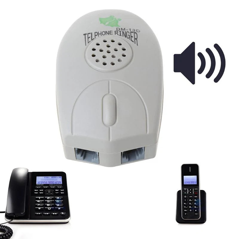 1Pc Amplifier Landline Phone Bell Ringer Extra Loud Telephone Ring For The Old Elder. Qme