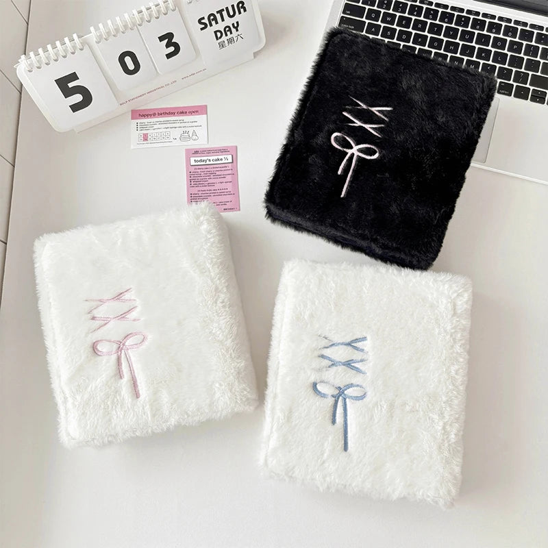 Sophisticated Ballet A6 Album Plush Bowknot Photocard Case Kpop Qme