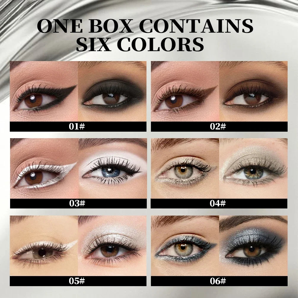 Qibest 2 In 1 Eye Shadow Eyeliner Pencil Set,matte Silk,smooth and Easy To Apply,non Smudging and Non Fading,natural Makeup Sets Qme
