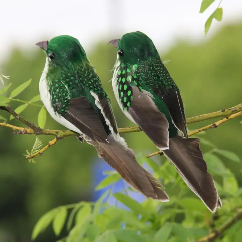 Outdoor Decor Simulation Feather Bird Garden Forest Flower Decoration Bird Foam Feather Products Fake Bird Garden Decoration Qme