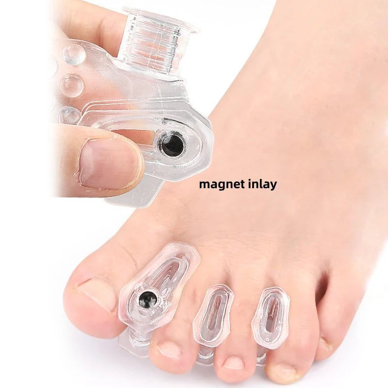 1Pair Toe Splitter Feet Care Bunion Silicone Overlapping Separators Qme