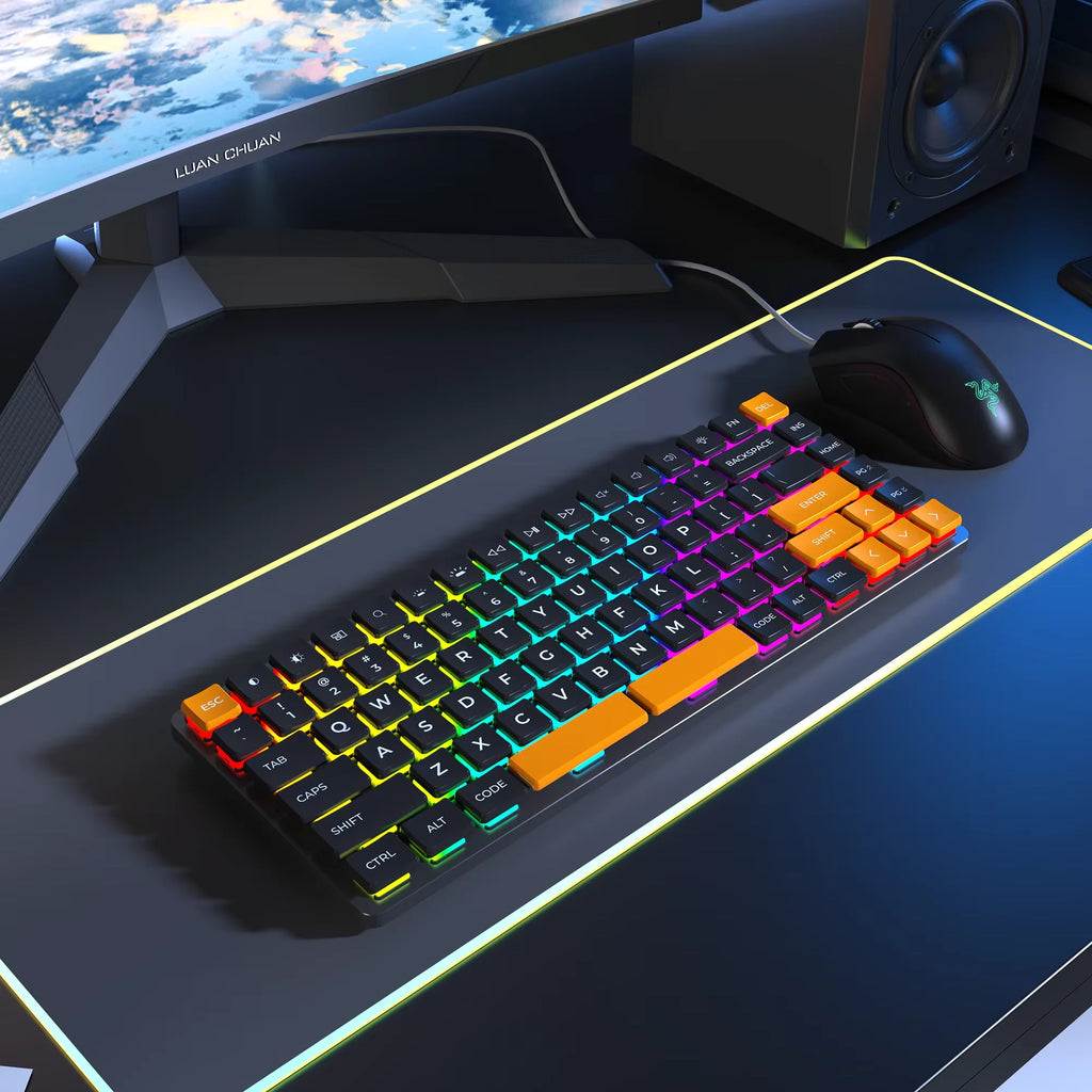 CHOSFOX CFX Low Profile PBT Keycaps for Kailh 1350 Choc Low Profile Switch Mechanical Keyboard Ultra Thin Black Orange Keycaps Qme
