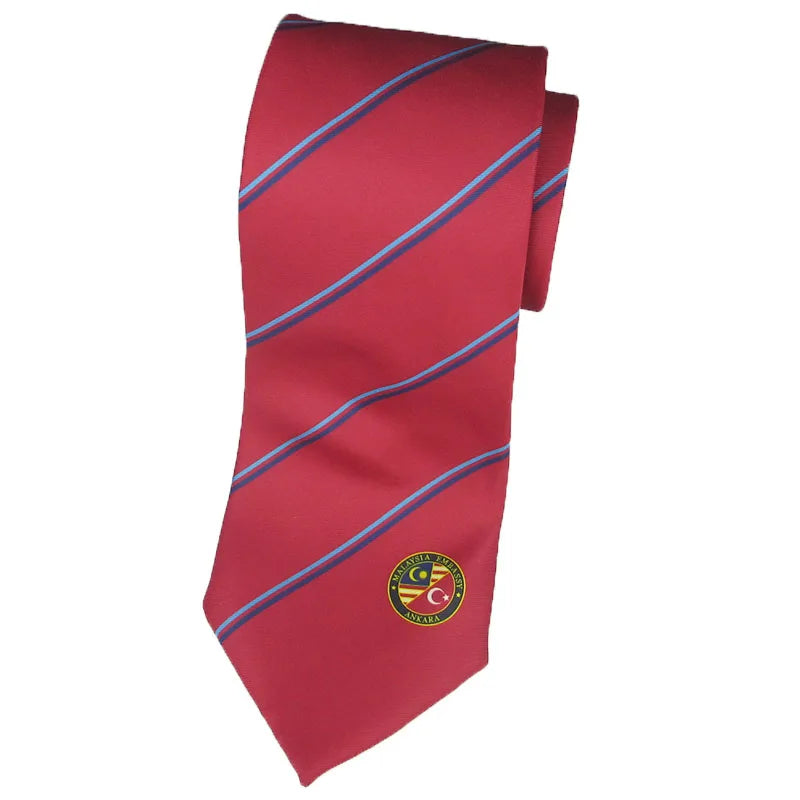 Red Tie Formen Elegant Silk Necktie Legami White Stripe Solid Women Qme RT15