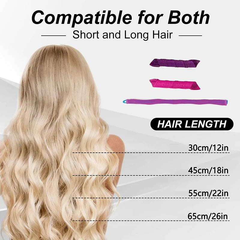 Heatless Hair Curlers Effortless Styling Hooks Safe Easy Use Without Qme