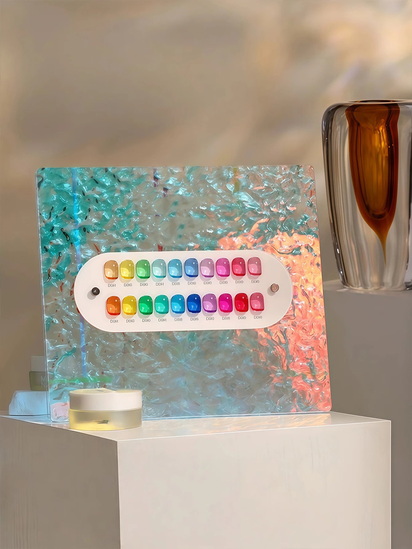 9 Colors Gloss Jelly Glass Gel Nail Polish Translucent Painting Qme