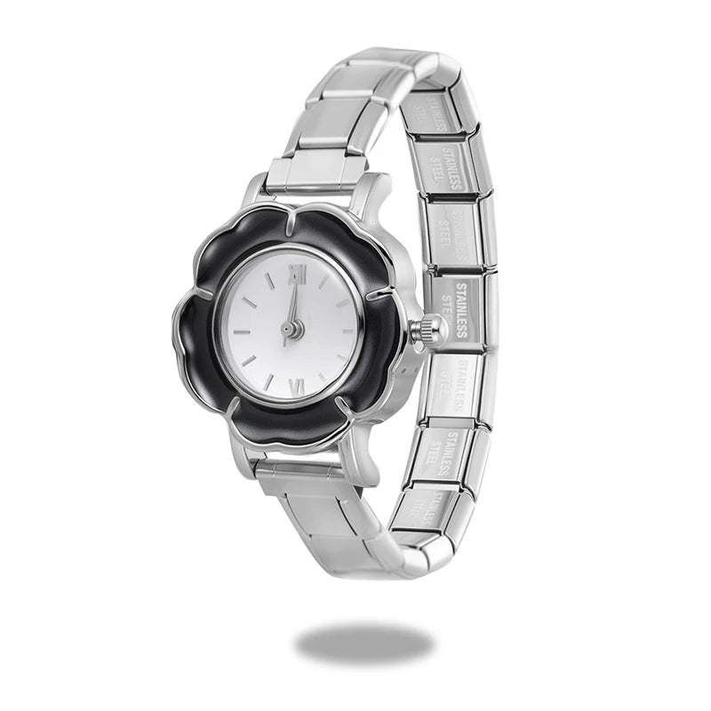 2026New Fashion Men Womens Stainless Steel Water Drop Oval Gems Watch