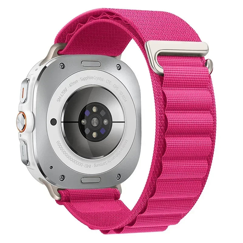 Alpine Loop For Samsung Galaxy Watch 7 Ultra Strap 47mm Accessories Sport Nylon Bracelet correa Galaxy watch ultra band 47 mm Qme Carmine Galaxy Watch Ultra