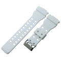 T 16MM Rubber Resin Watch Strap Waterproof Replacement Band for Casio G-Shock GA110 GA120 GD120 GA150 GW8900 Qme White