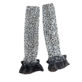 Breathable Lolita Arm Sleeves Polka Dot Pattern Transparent Mesh Sunscreen Sleeves Cloth Bow Bridal Gloves Sun Blocking Qme Leopard