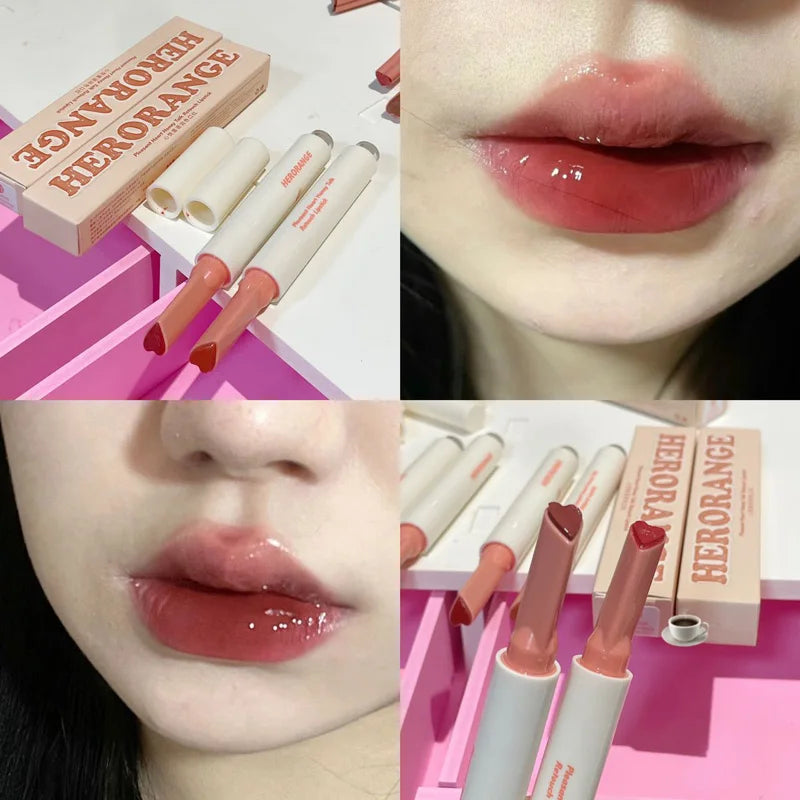Crystal Honey Solid Lip Glaze Nude Rose Brown Plumping Lip Gloss Moisturising Jelly Tinted Lip Balm Hydrating Black Tea Lipstick Qme 02