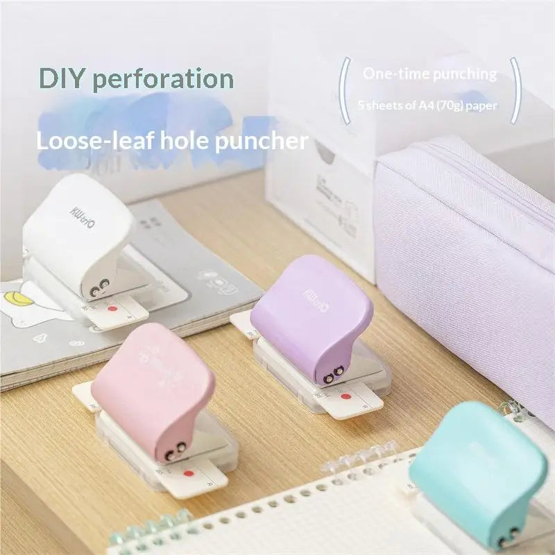 6-Hole Punch Labor Saving Manual Hole Puncher A4 A5 B5 Loose Leaf Qme