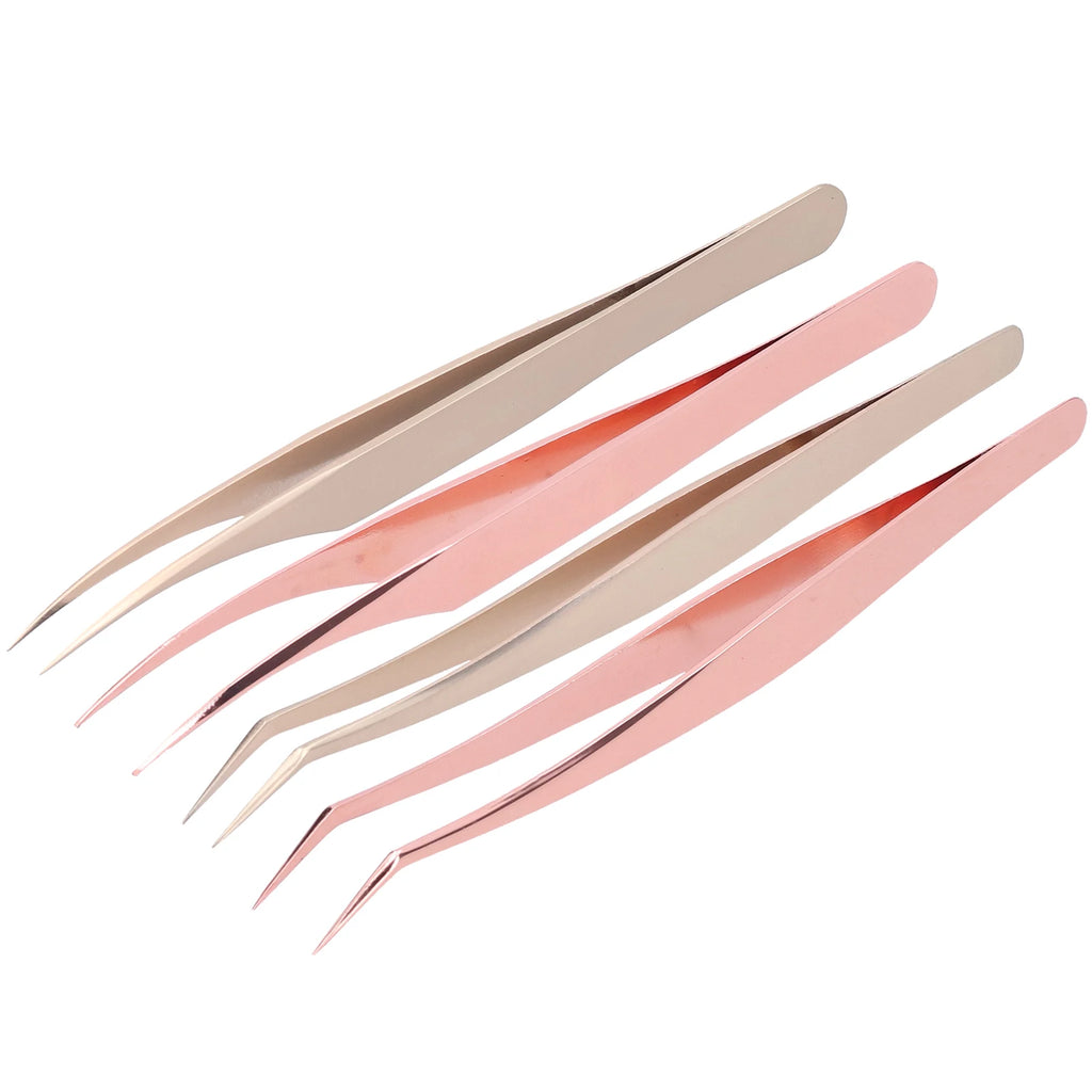 False Eyelashes Grafting Tweezers Fine Tip Stainless Steel Eyelash Extension Tool Tweezers Eyelash Extension Tweezers Qme