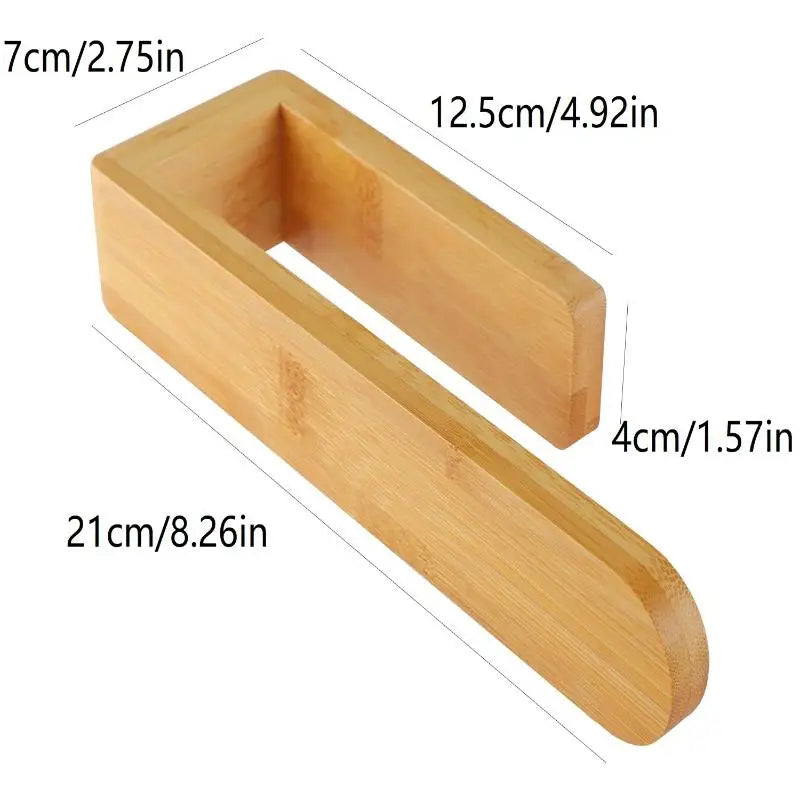 No Drill Shelf Home Kitchen Toilet Storage Bamboo Wooden Towel Rack Qme Default Title