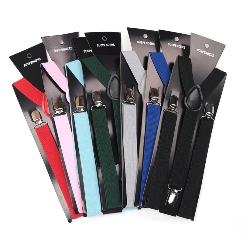 30 Colors Vintage Suspenders Men Women Adult Y Back Adjustable Straps Qme