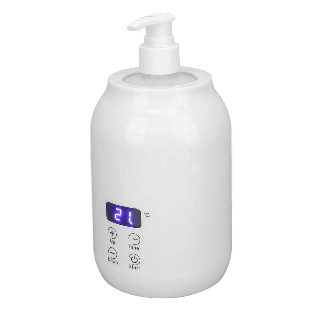Single Bottle Massage Oil Heater Massage Oil Heater LED Display Touch Control Temperature Adjust Essential Oil Bottle Warmer Qme
