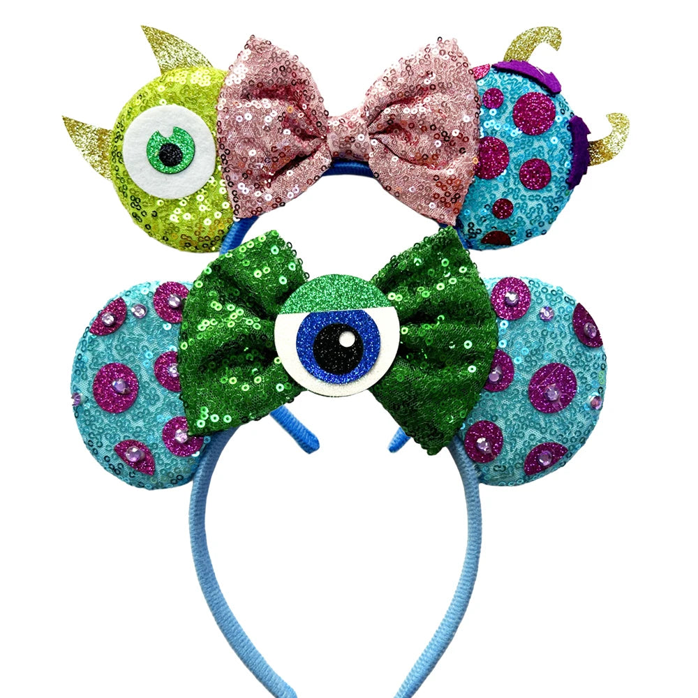 NEW Sullivan Mickey Ears Headband Monster Inc Minnie Mouse Hairband Women Cartoon Character Cosplay Hair Accessories Kids Party Qme Headband 9