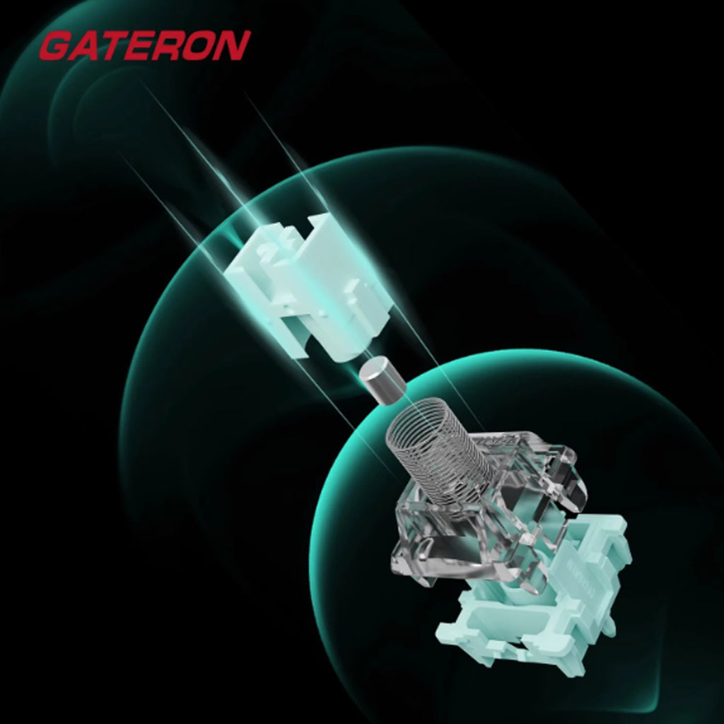 GATERON Magnetic Jade Gaming switch, Linear, Freely setting Wall Stem, Hall Sensor HIFI Sound for Magnetic Keyboard Gaming Work Qme